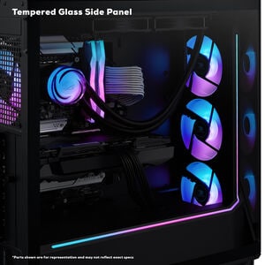 iBUYPOWER Slate Gaming Desktop with AMD Ryzen 9 9900X, 4.4 GHz, 12-Core CPU, GeForce RTX 5070Ti, 16GB VRAM GPU, 32 GB RAM, 2 TB SSD & Windows 11 Home - Black, , hires