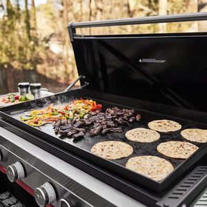 Weber Slate 36 in. Liquid Propane Gas Flat Top Griddle with Side Tables - Black, , hires