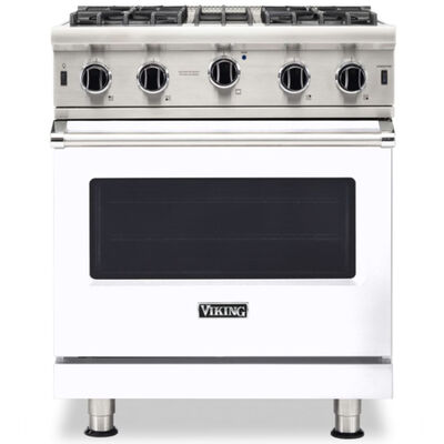 Viking 30 in. 4.0 cu. ft. Convection Oven Freestanding Gas Range with 4 Open Burners - White | VGIC53024BWH