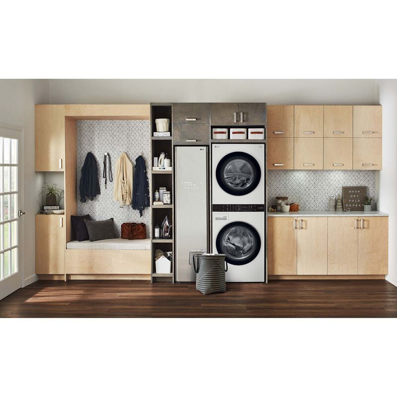 LG 27 in. WashTower with 4.5 cu. ft. Washer with 6 Wash Programs & 7.4 cu. ft. Gas Dryer with 6 Dryer Programs, Sensor Dry & Wrinkle Care - White, White, hires