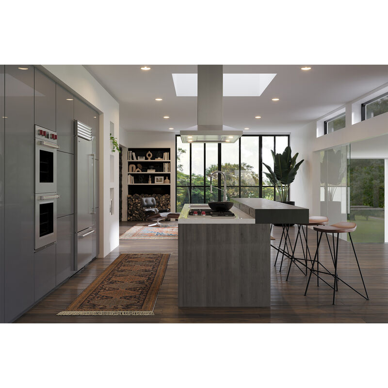 Sub-Zero Classic Series 36 in. Built-In 20.7 cu. ft. Left-Hinged Smart Counter Depth Bottom Freezer Refrigerator with Tubular Handles - Stainless Steel, , hires