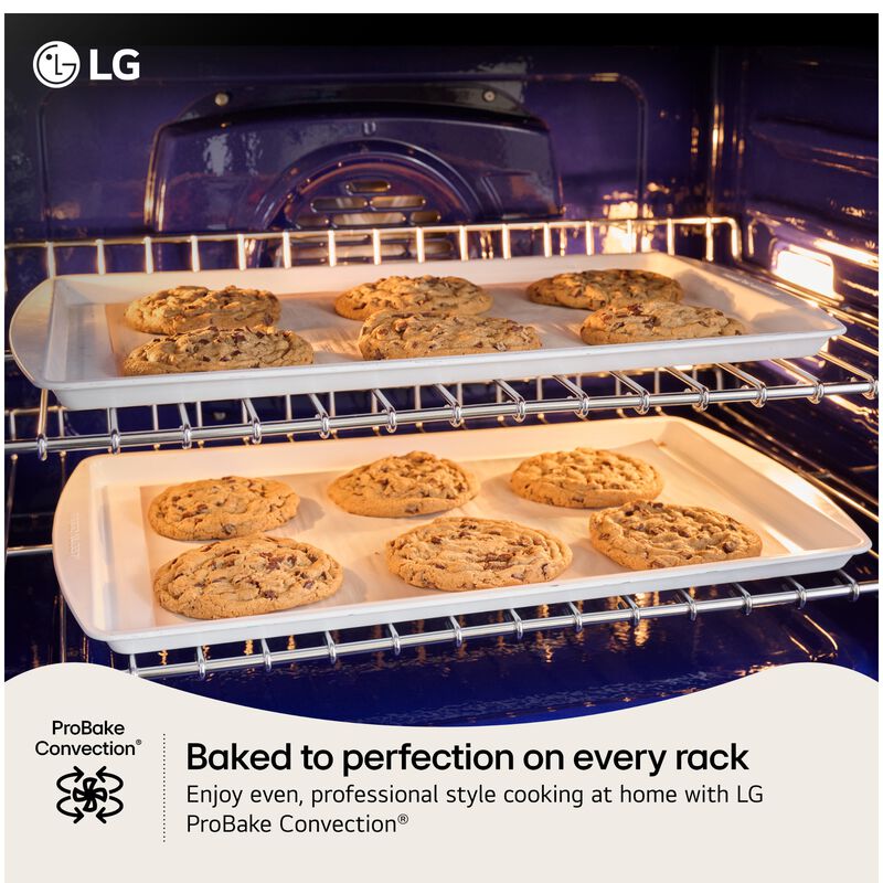 LG 30 in. 6.3 cu. ft. Smart Air Fry True European Convection Slide-In Gas Range with 5 Sealed Burners & Griddle - PrintProof Stainless Steel, , hires