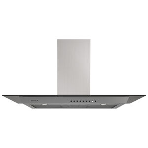 Wolf 45 in. Chimney Style Range Hood with Convertible Venting & 2 LED Lights - Stainless Steel, , hires