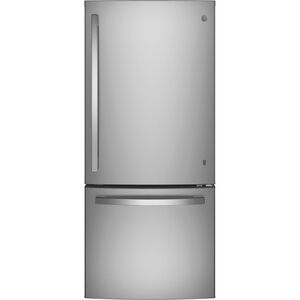 GE 30 in. 20.9 cu. ft. Bottom Freezer Refrigerator - Stainless Steel, Stainless Steel, hires