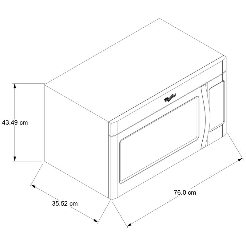 Whirlpool 30 in. 1.7 cu. ft. 1000W Over-the-Range Microwave with 300 CFM - Fingerprint Resistant Stainless, Fingerprint Resistant Stainless, hires