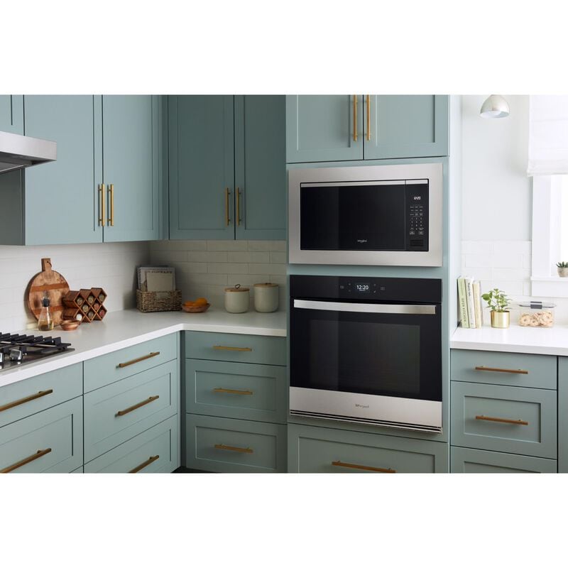 Whirlpool 22 in. 1.6 cu. ft. 1200W Countertop Microwave with Sensor Cooking - Fingerprint Resistant Stainless Steel, , hires