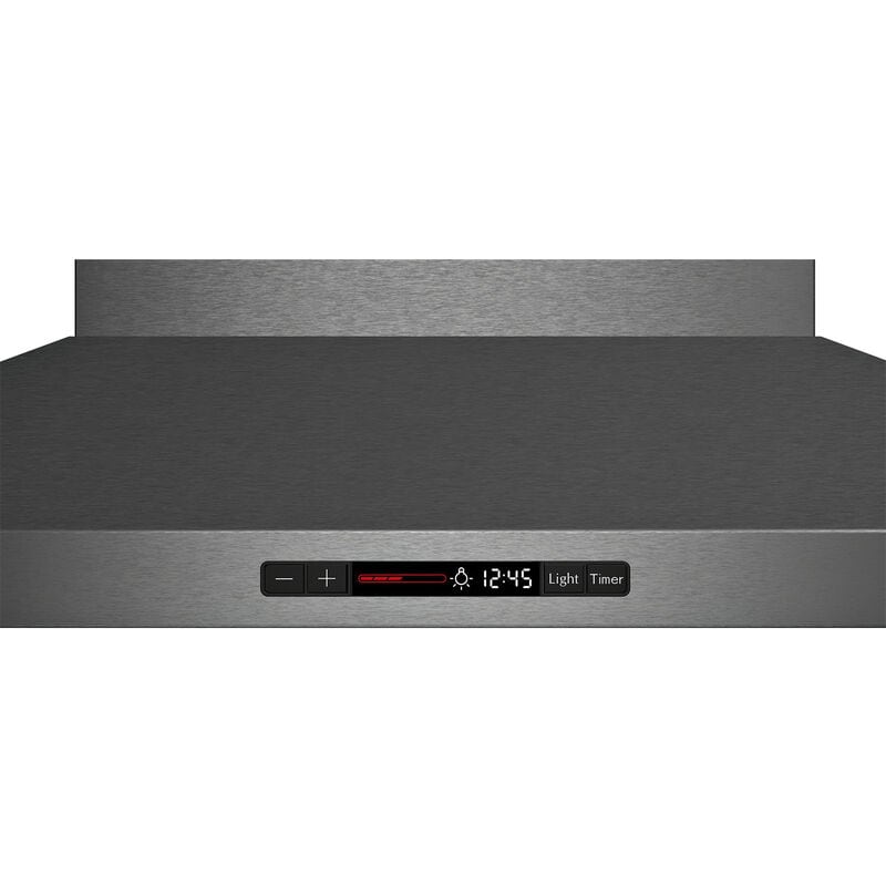 Bosch 800 Series 36 in. Convertible Chimney Style Range Hood with 600 CFM, 4 Fan Speeds & 2 Halogen Lights - Black Stainless Steel, , hires