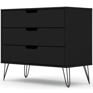 Manhattan Comfort Rockefeller Mid-Century Modern Dresser - Black, , hires