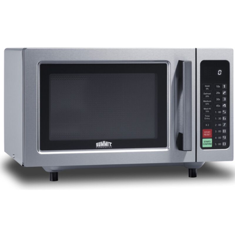 Summit 19 in. 0.9 cu. ft. 1000W Countertop Commercial Microwave - Stainless Steel, , hires