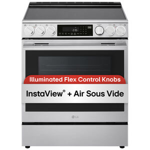 LG 30 in. 6.3 cu. ft. Smart Air-Fry True European Convection Slide-In Electric Range with Radiant Burners - PrintProof Stainless Steel, , hires