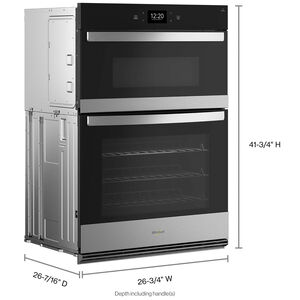 Whirlpool 27 in. 5.7 cu. ft. Electric Smart Oven/Microwave Combo Wall Oven with True European Convection & Self Clean - Fingerprint Resistant Stainless Steel, , hires