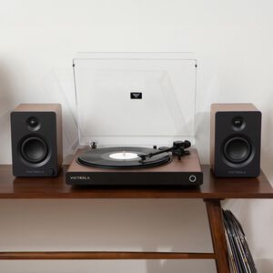 Victrola Wave Bluetooth Turntable with Auracast - Walnut, , hires