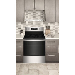 Whirlpool 30 in. 5.3 cu. ft. Air Fry Standard Convection Electric Range with Radiant Burners - Stainless Steel, , hires