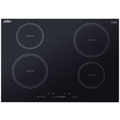 Summit 30 in. Induction Cooktop with 4 Smoothtop Burners - Black | SINC4B301B