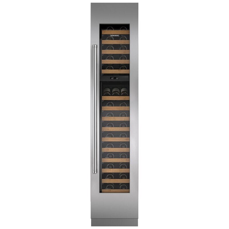 Sub-Zero Designer Series Wine Storage 18 in. Right Hinge Stainless Steel Glass Door Panel with Pro Handle, , hires