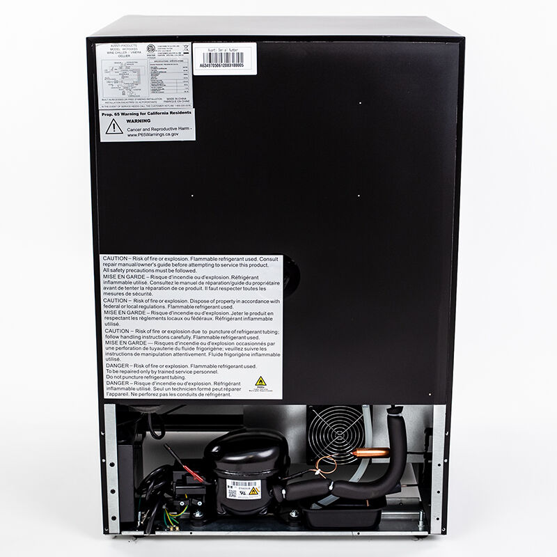 Avanti 24 in. Undercounter Wine Cooler with Wood Racks, Single Temperature Zone & 50 Bottle Capacity - Stainless Steel, , hires