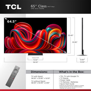 TCL - 65" Class QM8L QLED Mini-LED 4K UHD Smart Google TV, , hires