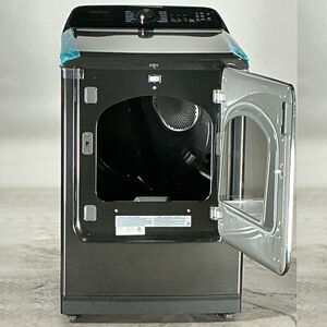 Samsung 27 in. 7.4 cu. ft. Smart Electric Dryer with Sensor Dry, Sanitize & Steam Cycle - Brushed Black (Open Box Good Condition), , hires