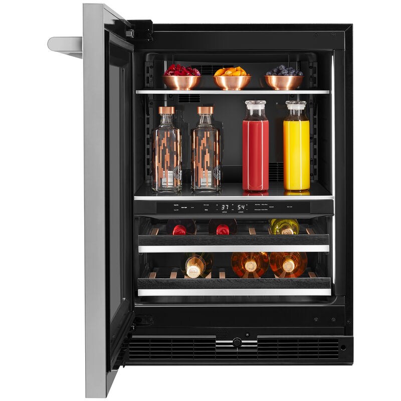 JennAir Rise Series 24 in. 5.0 cu. ft. Built-In Beverage Center with Fixed Shelves & Digital Control - Stainless Steel, , hires