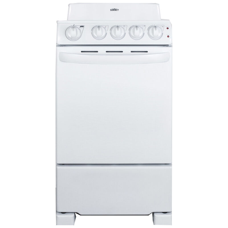 Summit® 20 White Slide in Electric Range, Fred's Appliance