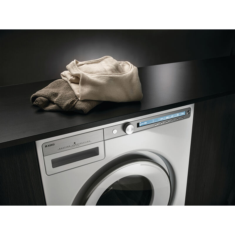 Asko Logic Series 23 in. 2.8 cu. ft. Stackable Front Load Washer with Sanitize & Steam Wash Cycle - White, White, hires