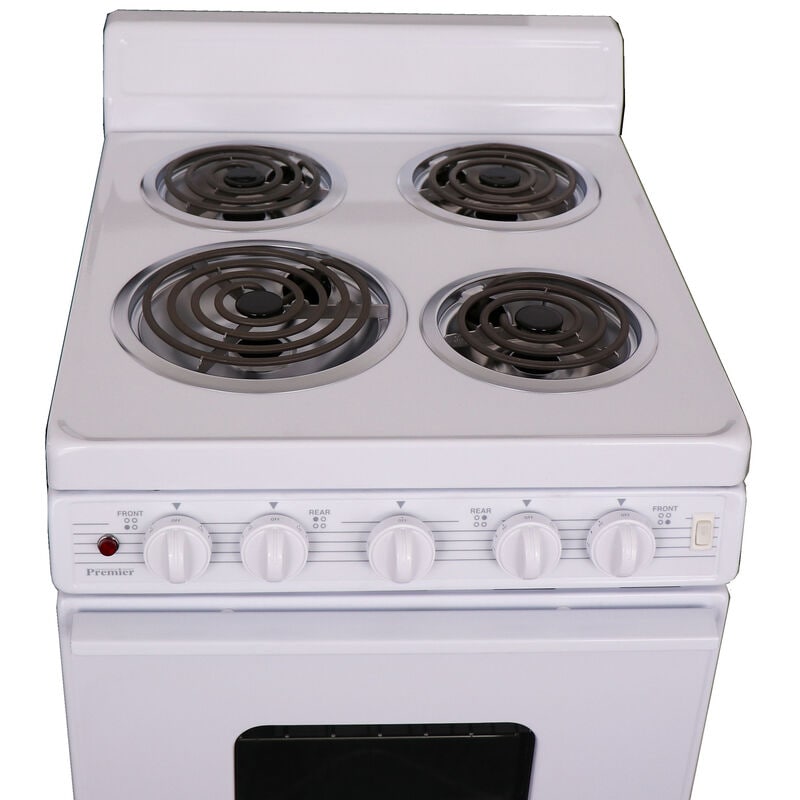 Premier 20 in. 2.4 cu. ft. Electric Range with Coil Burners - White, , hires
