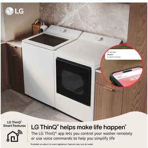 LG 27 in. 5.0 cu. ft. Smart Top Load Washer with EasyUnload & AI Sensing - Alpine White, Alpine White, hires