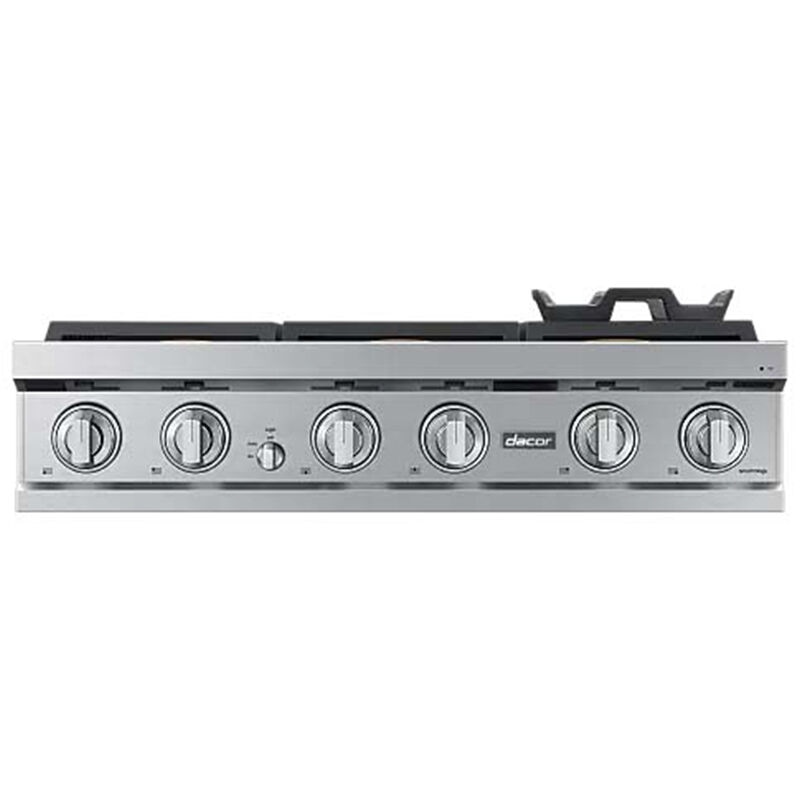 Dacor 36 in. 6-Burner Smart Natural Gas Rangetop with Simmer & Power Burners - Silver Stainless, , hires