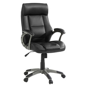 Sauder Leather Managers Chair - Black, , hires