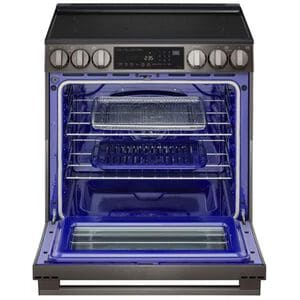 LG 30 in. 6.3 cu.ft. Smart Air-Fry True European Convection Slide-In Electric Range with Radiant Burners - Black Stainless Steel, , hires