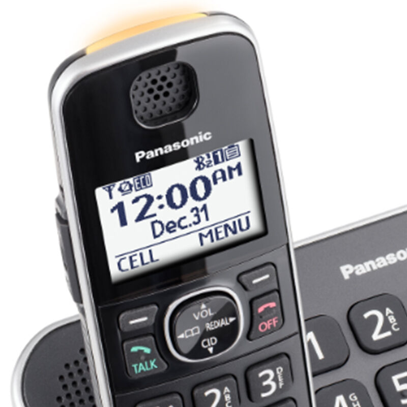 Panasonic 3 Handset Cordless Phone - Metallic Black, , hires