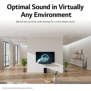LG 3.1. 3 Channel Dolby Atmos Smart Sound Bar with Bluetooth & Wireless Subwoofer - Black, , hires