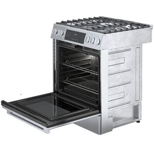 Bosch Benchmark 30 in. 4.8 cu. ft. Standard Convection Slide-In Gas Range with 5 Sealed Burners - Stainless Steel, , hires