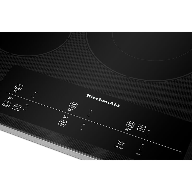 KitchenAid 30 in. 5-Burner Electric Cooktop with Simmer Burner & Power Burner - Stainless Steel, , hires