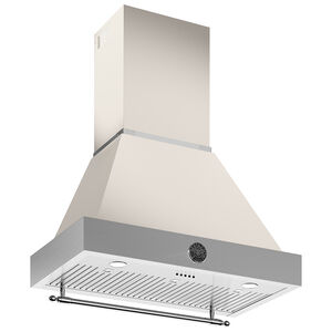 Bertazzoni Heritage Series 36 in. Chimney Style Hood with 3 Speed Settings, 600 CFM & 2 LED Lights - Required Canopy Sold Separately, , hires