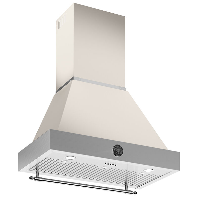 Bertazzoni Heritage Series 36 in. Convertible Chimney Style Range Hood with 600 CFM, 3 Fan Speeds & 2 LED Lights - Stainless Steel, , hires