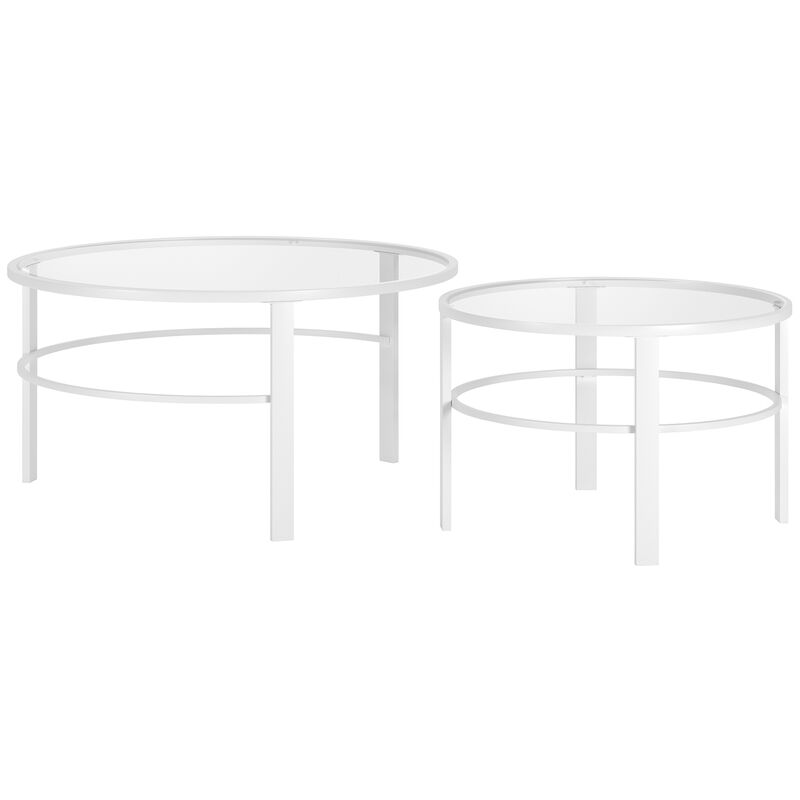 Hudson & Canal Gaia Nesting Table - White, , hires