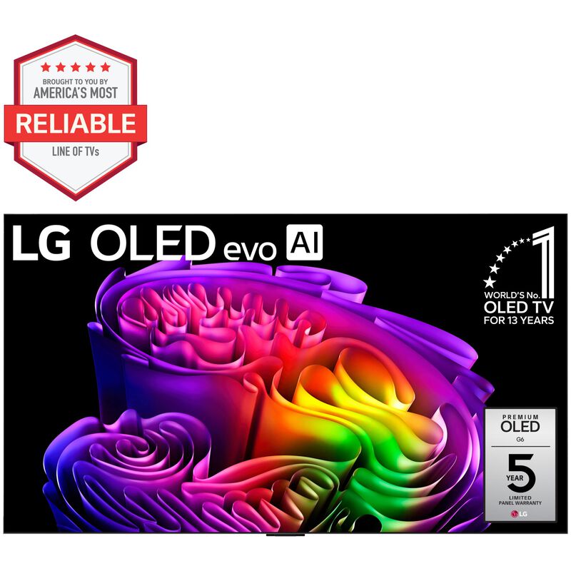 LG - 55" Class G6 Series OLED evo AI 4K UHD Smart webOS TV, , hires