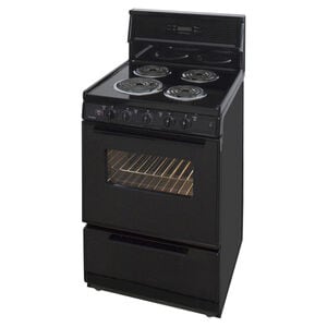 Premier 24 in. 2.9 cu. ft. Electric Range with Coil Burners - Black, , hires