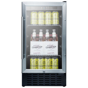 Summit Commercial 15 in. 2.5 cu. ft. Built-In/Freestanding Beverage Center with Adjustable Shelves & Digital Control - Stainless Steel, , hires