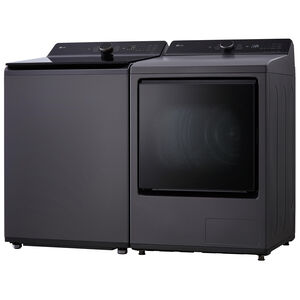 LG 27 in. 7.3 cu. ft. Smart Ventless Electric Dryer with Heat Pump & Sensor Dry - Matte Black, Matte Black, hires