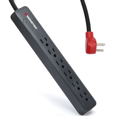 Monster Cable 6-Outlet Surge Protector - Black | 2MNAC0251B0L