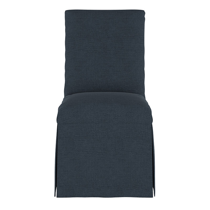 Skyline Furniture Slipcover Dining Chair in Linen Fabric - Navy, , hires