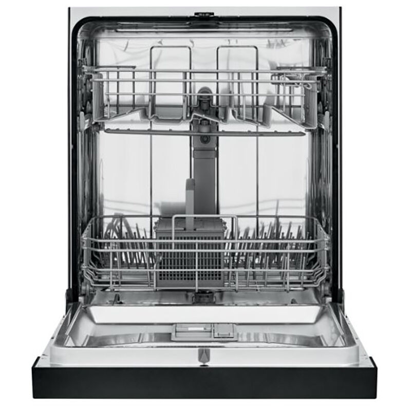 Frigidaire 24 in. Built-In Dishwasher with Front Control, 52 dBA Sound Level, 12 Place Settings, 6 Wash Cycles & Sanitize Cycle - Black, Black, hires