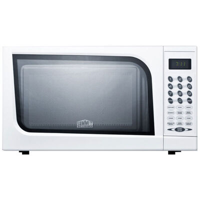 Summit 18 in. 0.7 cu.ft Countertop Microwave with 10 Power Levels - White | SM901WH