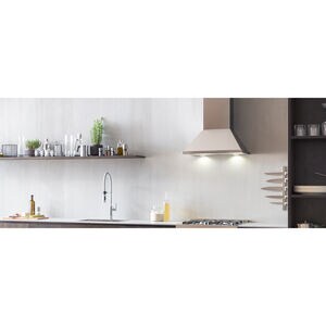 Bertazzoni Professional Series 24 in. Convertible Chimney Style Range Hood with 600 CFM, 3 Fan Speeds & 2 LED Lights - Stainless Steel, , hires