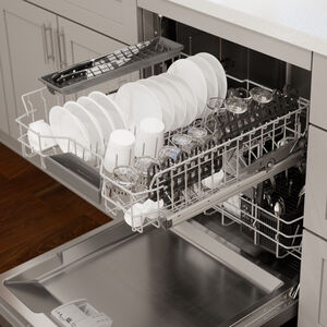 Bosch 300 Series 24 in. Front Control Smart Dishwasher with 46 dBa Sound Level, PureDry & Pocket - Stainless Steel, , hires
