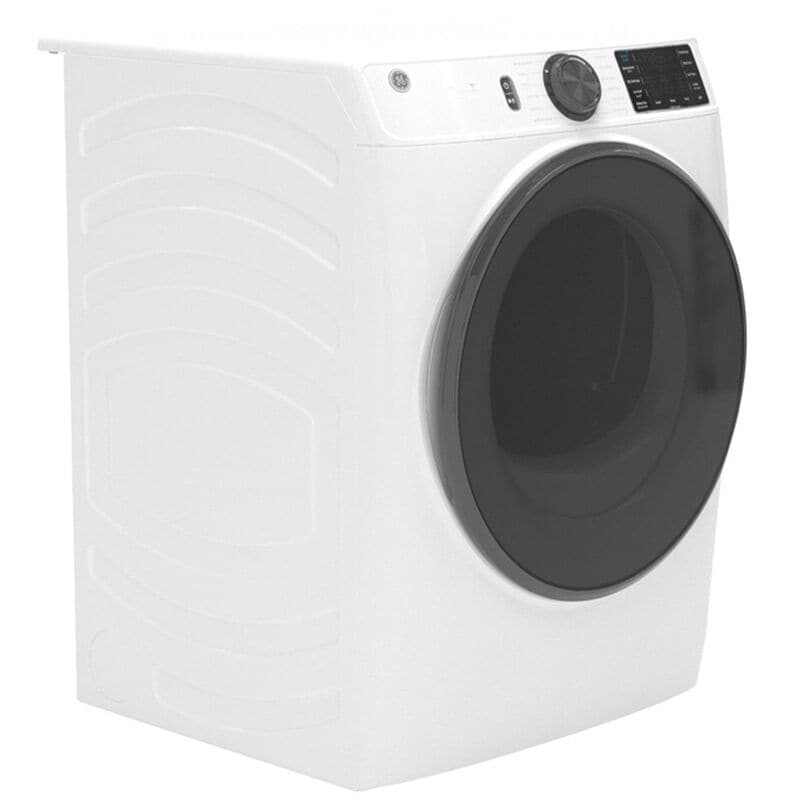 GE 28 in. 7.8 cu. ft. Smart Stackable Gas Dryer with Sensor Dry, Sanitize & Steam Cycle - White, White, hires