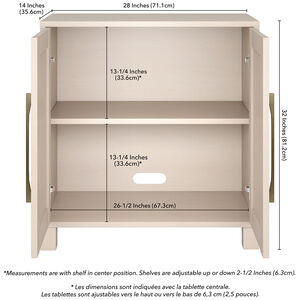 Hudson & Canal Chabot 28" Wide Rectangular Accent Cabinet - Alder White, , hires