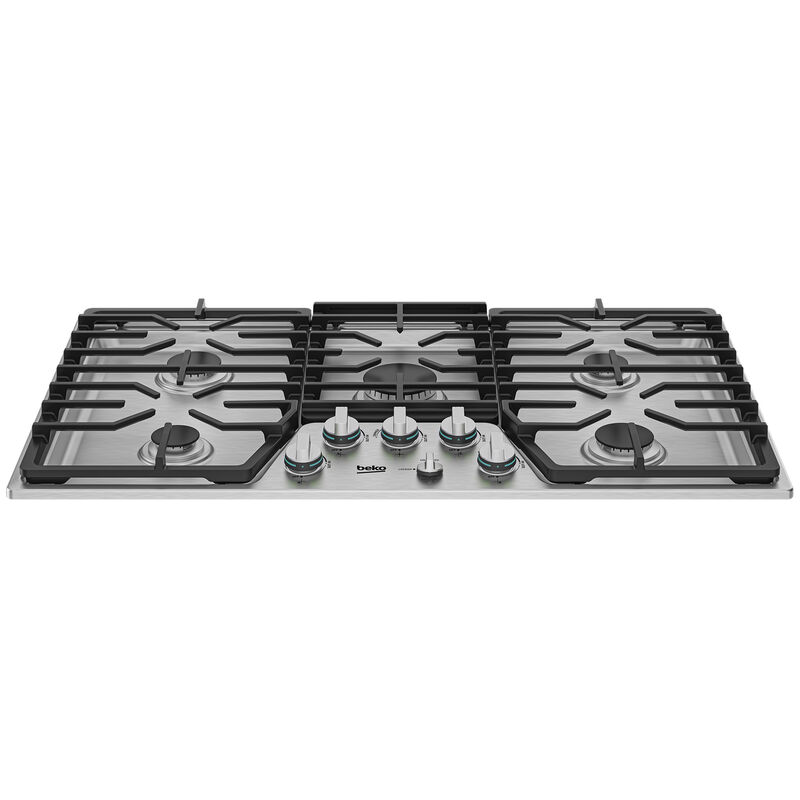 Beko 36 in. Natural Gas Cooktop with 5 Sealed Burners - Stainless Steel, , hires